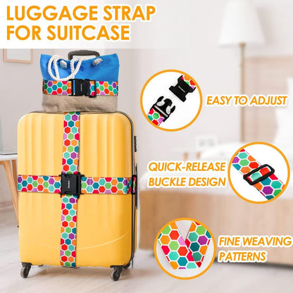 Luggage Straps for Suitcases, Add a Bag Luggage Strap & Luggage Tag Set, Adjustable Luggage Belt Suitcase Strap Travel Bag Accessories