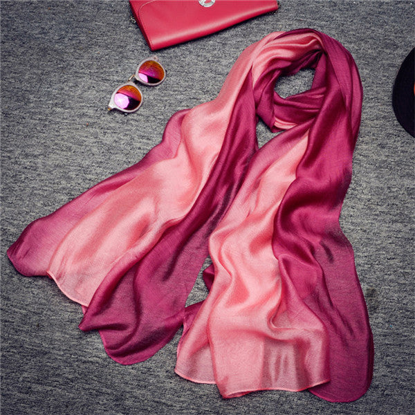 Cotton and Silk Pashmina-style Travel Scarf